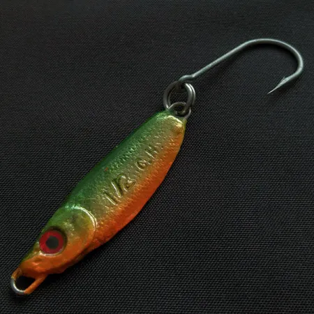 Luhr Jensen Crippled Herring, 14g, Groen/Oranje, Jigglepel #21464
