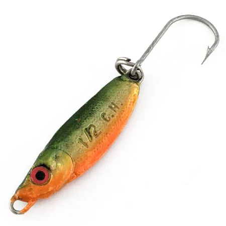 Luhr Jensen Crippled Herring, 14g, Groen/Oranje, Jigglepel #21464