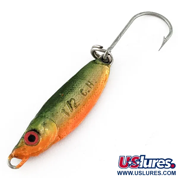 Luhr Jensen Crippled Herring, 14g, Groen/Oranje, Jigglepel #21464