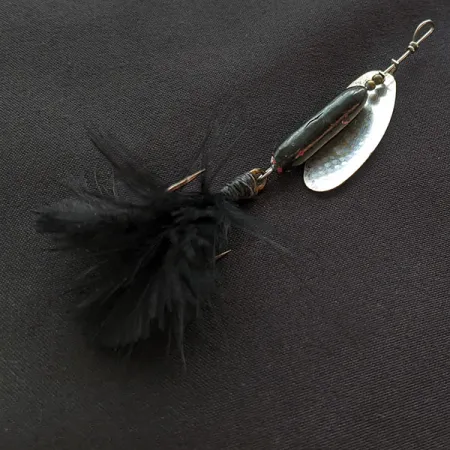 Yakima Bait Worden’s Original Rooster Tail, 8g nikkel/zwart, inline spinner #21662