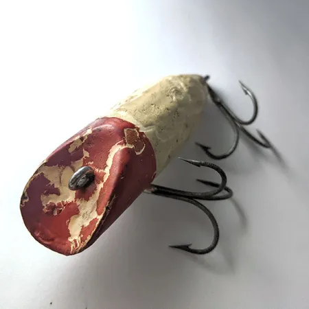 South Bend Bass Oreno Early No Eye Version, 17g Rood/Wit, Vintage Plug #21720