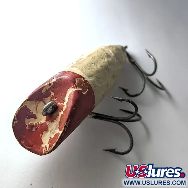 South Bend Bass Oreno Early No Eye Version, 17g Rood/Wit, Vintage Plug #21720