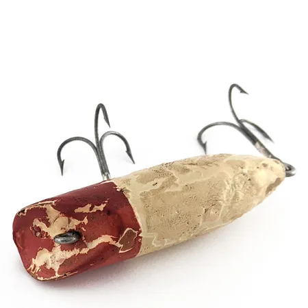 South Bend Bass Oreno Early No Eye Version, 17g Rood/Wit, Vintage Plug #21720