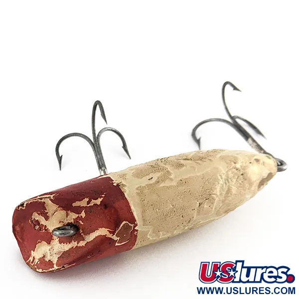 South Bend Bass Oreno Early No Eye Version, 17g Rood/Wit, Vintage Plug #21720