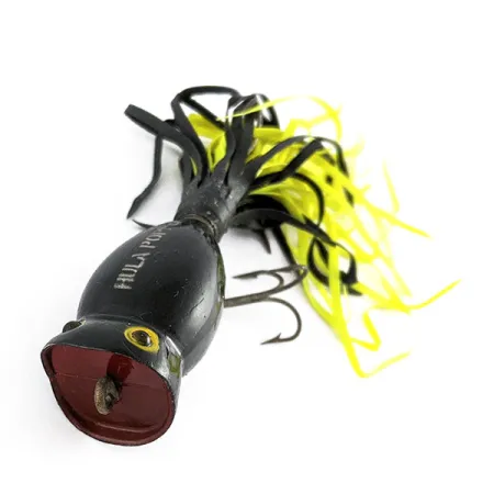 Fred Arbogast Hula Popper, Zwart, 8g, Oppervlakte Kunstaas #21834