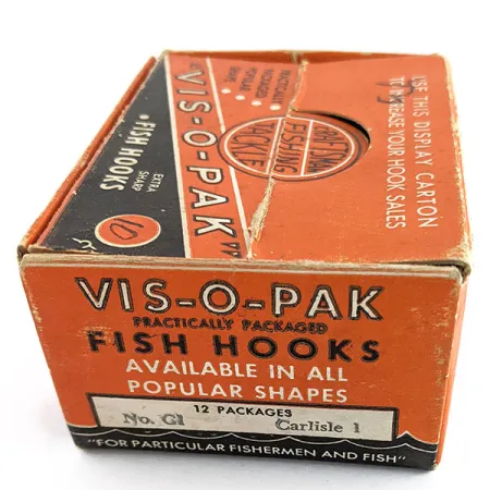 Glen L Evans Vis-O-Pack, Maat 10, Vintage Vishaken #22202