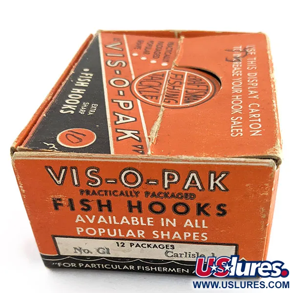 Glen L Evans Vis-O-Pack, Maat 10, Vintage Vishaken #22202