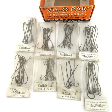 Glen L Evans Vis-O-Pack, Maat 10, Vintage Vishaken #22202