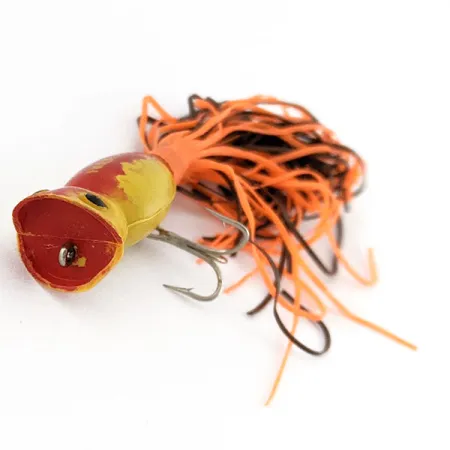 Fred Arbogast Hula Popper, 3g Geel/Rood, Popper #22235