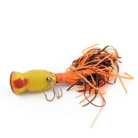 Fred Arbogast Hula Popper, 3g Geel/Rood, Popper #22235
