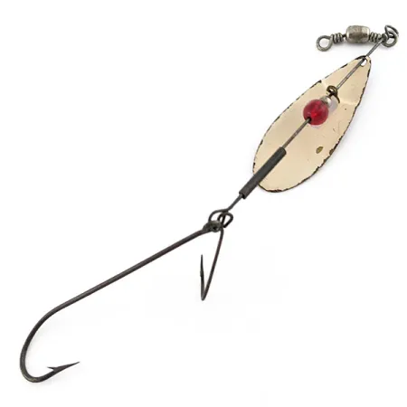 Marathon June-Bug, 3/16oz (5g) rood/wit/messing, spinner #22353