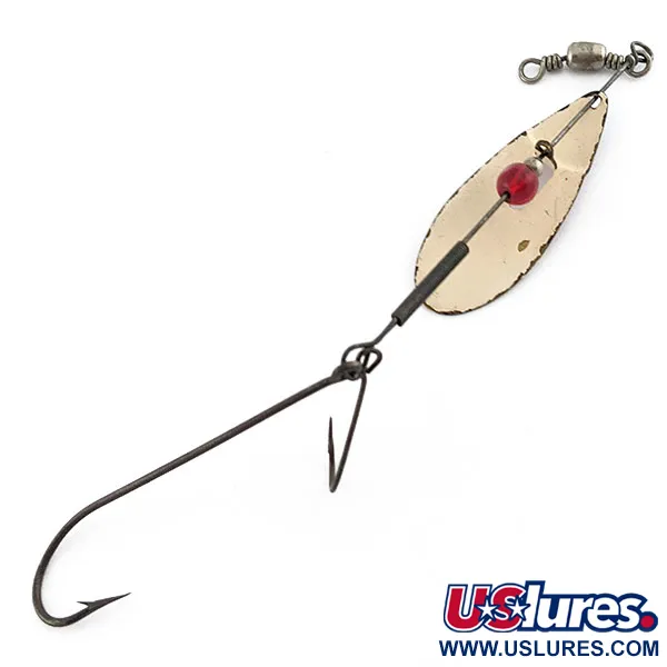 Marathon June-Bug, 3/16oz (5g) rood/wit/messing, spinner #22353