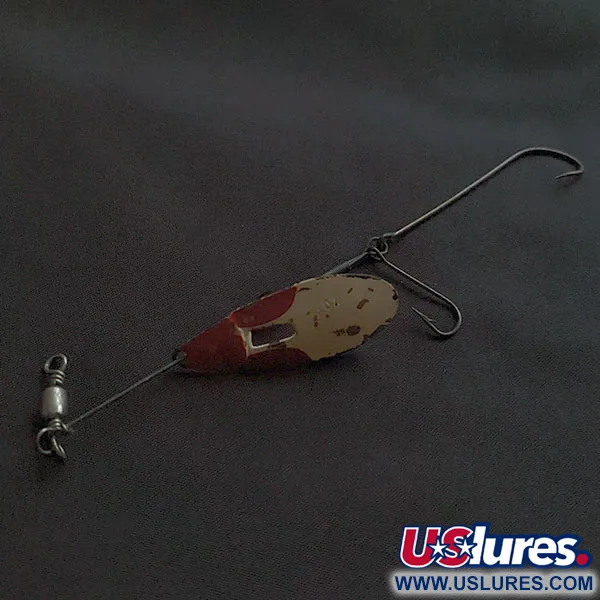 Marathon June-Bug, 3/16oz (5g) rood/wit/messing, spinner #22353
