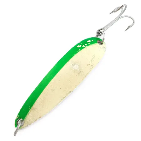 Luhr Jensen Krocodile #5, 21g Groen/Wit Glow, Lepel #22433