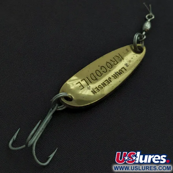 Luhr Jensen Krocodile, 9g, Messing/Bruine Forel, Lepel #22434