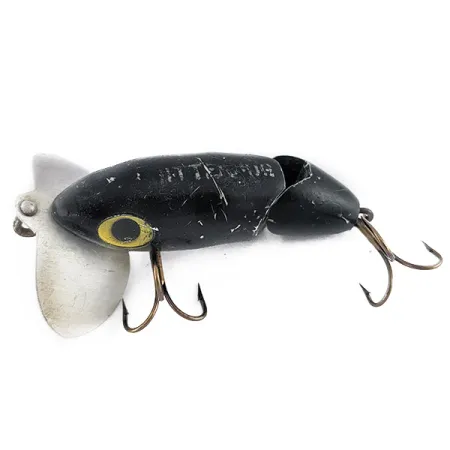 Fred Arbogast Jitterbug Jointed, 10g Zwart, Oppervlaktekunstaas #22524