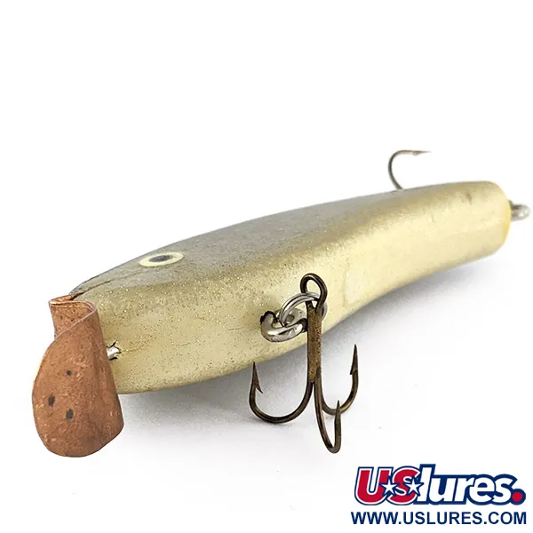 Hand-made Handcrafted, 14g Goud/Olijf, Houten Crankbait #22640