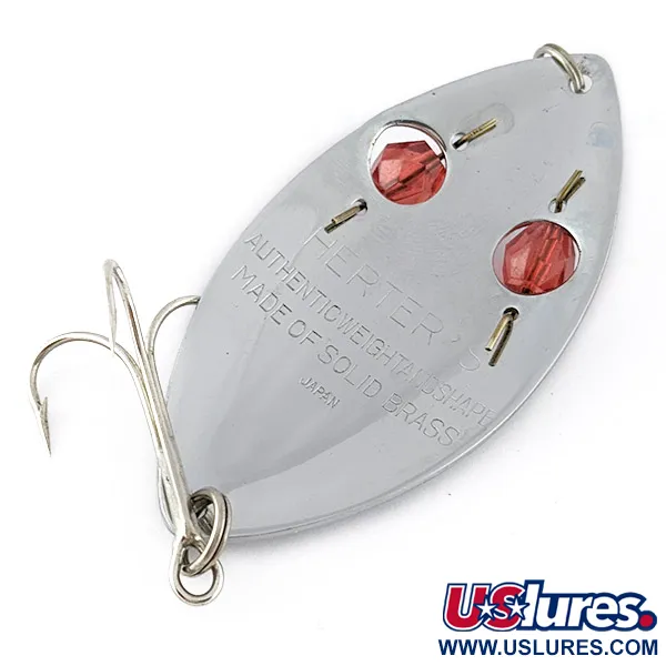 Herter's Glass Eye Spoon, 21g, nikkel/rode ogen, Lepel #22641