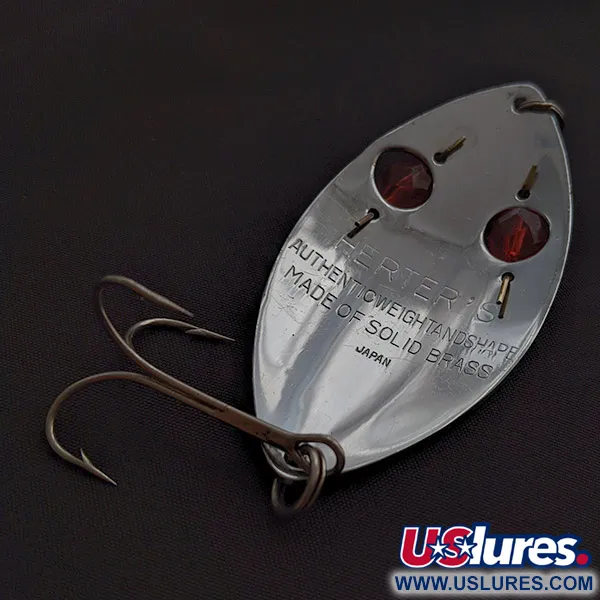 Herter's Glass Eye Spoon, 21g, nikkel/rode ogen, Lepel #22641