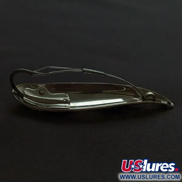 Weedless Bait Company FISHTRAP, 8,5g rood/wit/nikkel, vintage weedless lepel #23191