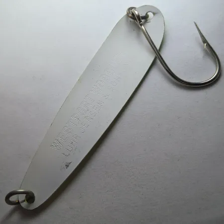 Luhr Jensen Westport Wobbler, 14g geel/groen/wit UV, Lepel #23257