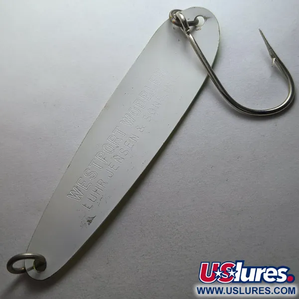 Luhr Jensen Westport Wobbler, 14g geel/groen/wit UV, Lepel #23257