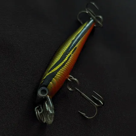 Yo-Zuri Pin's Minnow 50F, 2g, Goud/Zwart/Oranje, Plug #23274