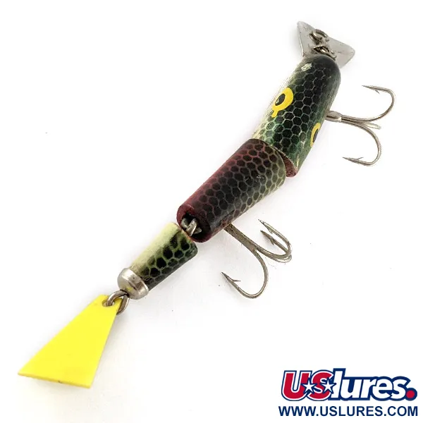 Bud Stewart Jointed Wood, 10g, Groen Schubbenpatroon, Kunstaas #23311