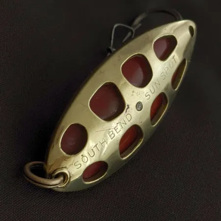 South Bend Sun Spot, 14g goud/rood, Lepel #23358
