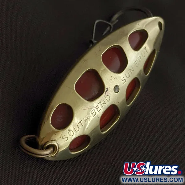 South Bend Sun Spot, 14g goud/rood, Lepel #23358