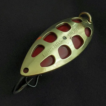 South Bend Sun Spot, 14g goud/rood, Lepel #23358