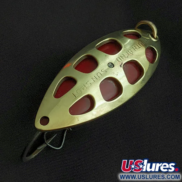 South Bend Sun Spot, 14g goud/rood, Lepel #23358
