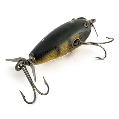 Creek Chub Injured Minnow, 14g Perch, vintage drijvende plug #23436