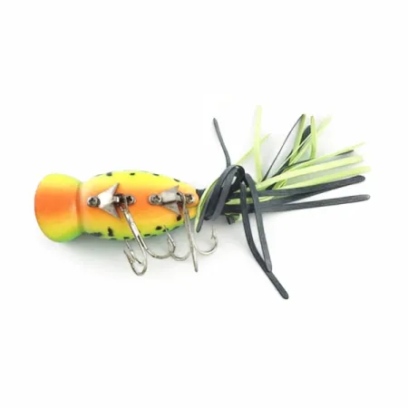 Fred Arbogast Hula Popper, 10g, Groen/Geel, Topwater Kunstaas #23751