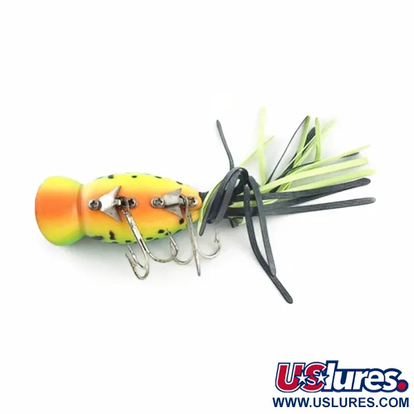 Fred Arbogast Hula Popper, 10g, Groen/Geel, Topwater Kunstaas #23751