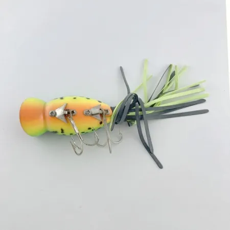 Fred Arbogast Hula Popper, 10g, Groen/Geel, Topwater Kunstaas #23751