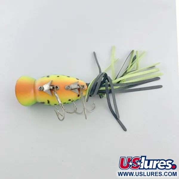 Fred Arbogast Hula Popper, 10g, Groen/Geel, Topwater Kunstaas #23751