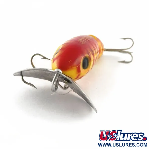 Fred Arbogast Jitterbug Jointed, 10g Geel/Rood Tiger, Oppervlakteplug #23752