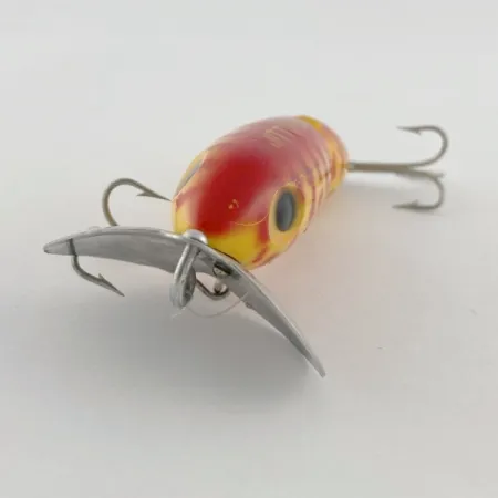 Fred Arbogast Jitterbug Jointed, 10g Geel/Rood Tiger, Oppervlakteplug #23752