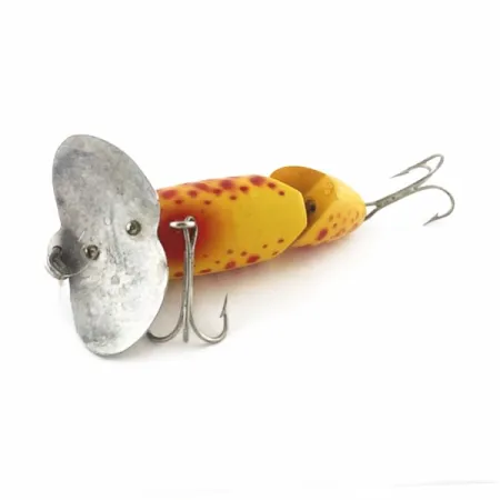 Fred Arbogast Jitterbug Jointed, 10g Geel/Rood Tiger, Oppervlakteplug #23752