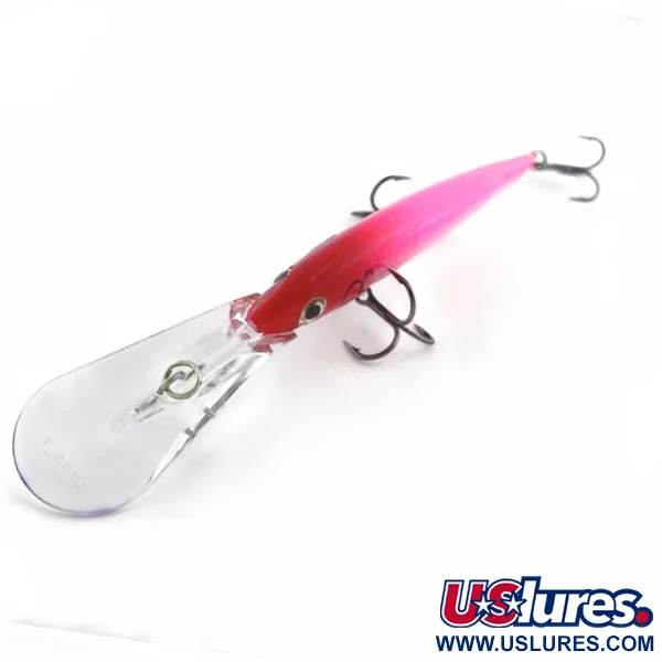 Rapala Down Deep Husky Jerk DHJ12, 14g, Roze Rode Kop, Diepduikende Plug #23773