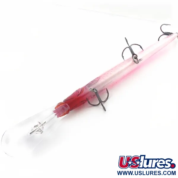 Rapala Down Deep Husky Jerk DHJ12, 14g, Roze Rode Kop, Diepduikende Plug #23773