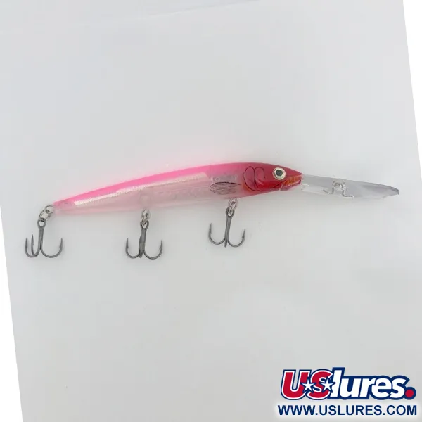Rapala Down Deep Husky Jerk DHJ12, 14g, Roze Rode Kop, Diepduikende Plug #23773