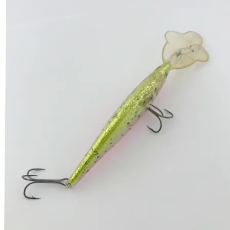 Luhr Jensen Power Hot Lips Minnow, 17g, Chartreuse White, Diepduikende Plug #23803