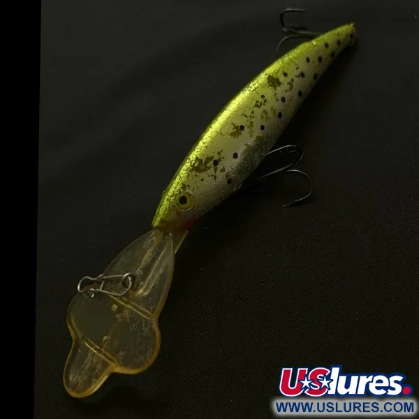 Luhr Jensen Power Hot Lips Minnow, 17g, Chartreuse White, Diepduikende Plug #23803