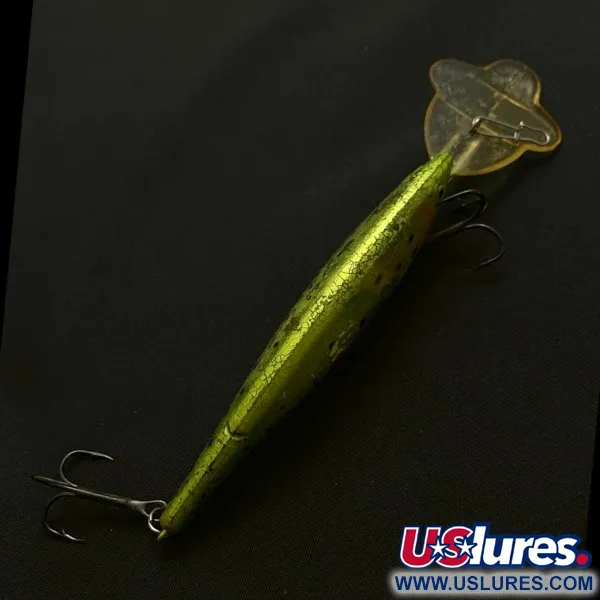 Luhr Jensen Power Hot Lips Minnow, 17g, Chartreuse White, Diepduikende Plug #23803