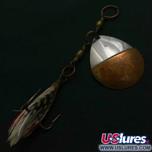 W.T. J. Lowe Lowe's Star Colorado Spinner 4 №5823 (1890S), 7g, nikkel/messing, Spinner #23847