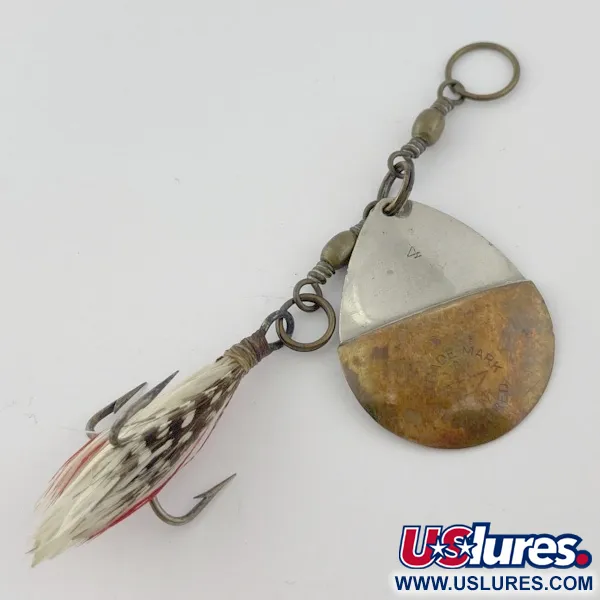 W.T. J. Lowe Lowe's Star Colorado Spinner 4 №5823 (1890S), 7g, nikkel/messing, Spinner #23847