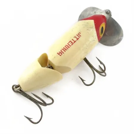 Fred Arbogast Jitterbug Jointed, 14g Red Head, Oppervlakte-aas #23869