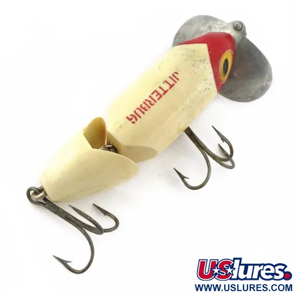 Fred Arbogast Jitterbug Jointed, 14g Red Head, Oppervlakte-aas #23869